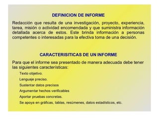 La realidad es considerada como
todo lo que existe, en ella hay
objetos perceptibles a los
órganos sensoriales,
evidentemente existen cosas que
no son perceptibles como, por
ejemplo: un número o una idea;
todo aquello que es una
abstracción de la realidad. Un
maestro no puede ver lo que sus
alumnos piensan, pero es un hecho
que lo hacen. Las ideas no se ven
pero forman parte de la realidad.
.
TEXTOS ACADÉMICOS | INFORME
 
