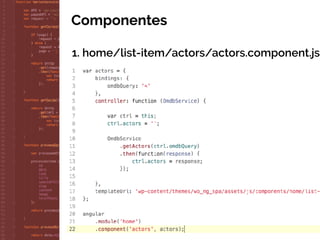 Componentes
1. home/list-item/actors/actors.component.js
 