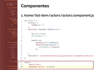 Componentes
1. home/list-item/actors/actors.component.js
 