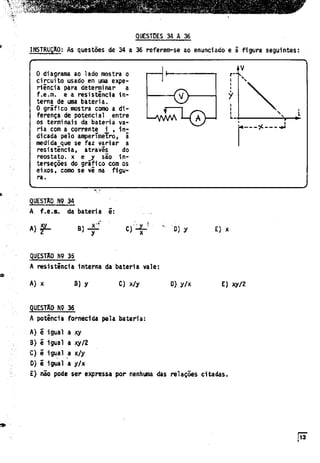 UFMG Provas Antigas 1976 rosa - Conteúdo vinculado ao blog      http://fisicanoenem.blogspot.com/   
