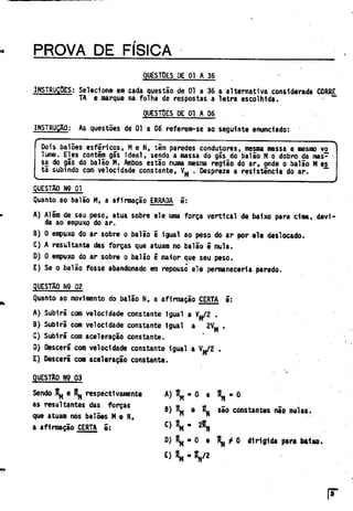 UFMG Provas Antigas 1976 rosa - Conteúdo vinculado ao blog      http://fisicanoenem.blogspot.com/   