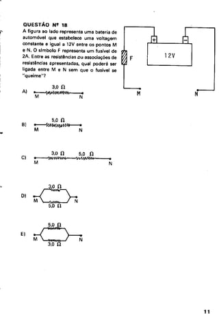 UFMG Provas Antigas 1988 fechada - Conteúdo vinculado ao blog      http://fisicanoenem.blogspot.com/   