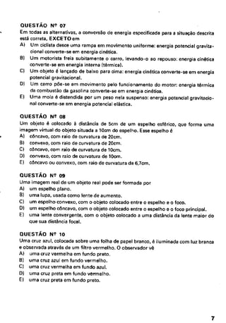UFMG Provas Antigas 1988 fechada - Conteúdo vinculado ao blog      http://fisicanoenem.blogspot.com/   