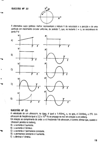 UFMG Provas Antigas 1989 fechada 2 - Conteúdo vinculado ao blog      http://fisicanoenem.blogspot.com/   