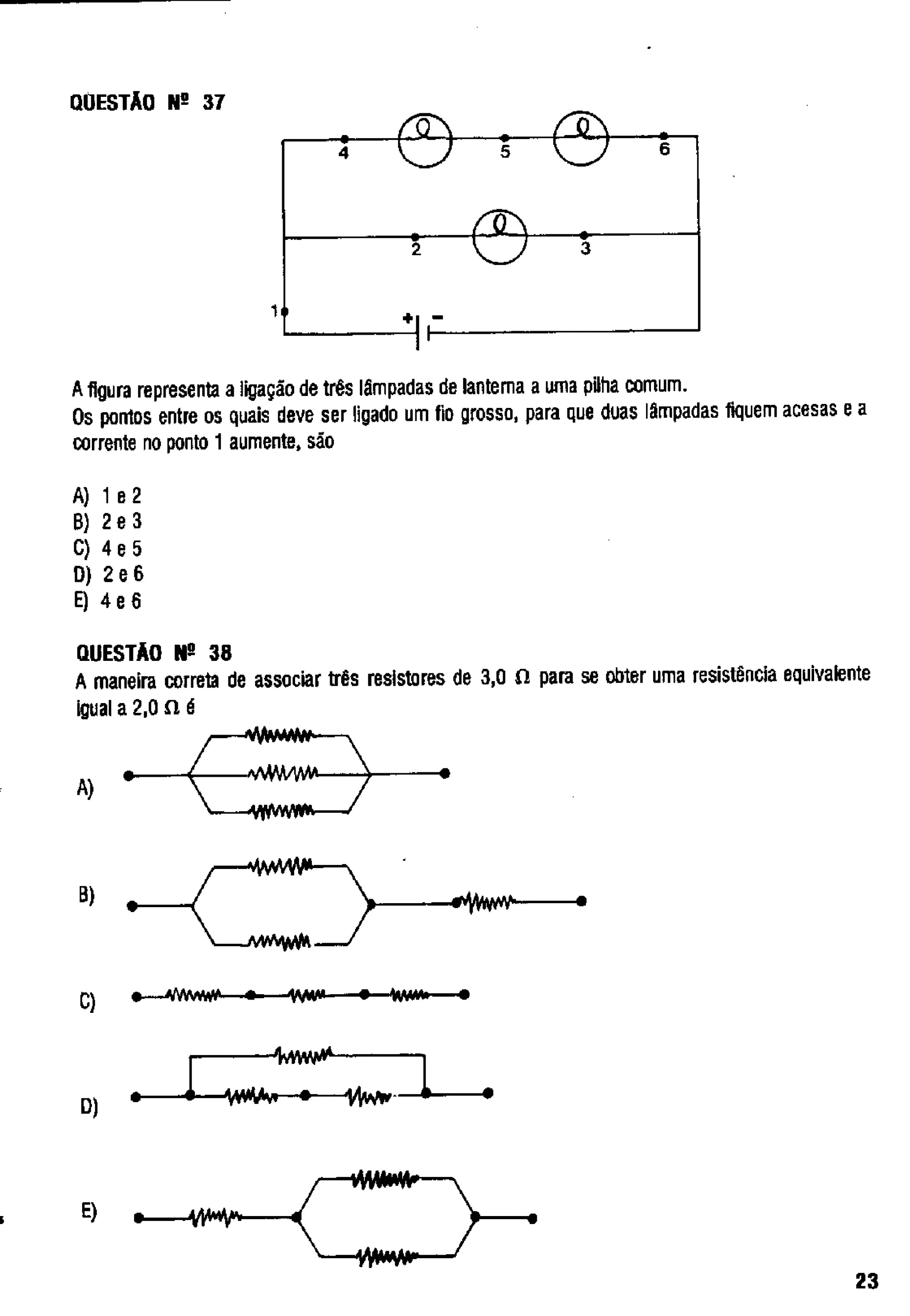 UFMG Provas Antigas 1989 fechada - Conteúdo vinculado ao blog http://fisicanoenem.blogspot.com/