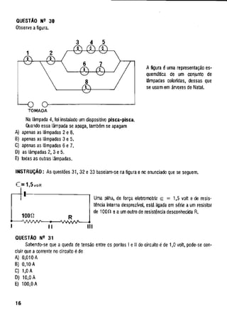 UFMG Provas Antigas 1990 fechada - Conteúdo vinculado ao blog      http://fisicanoenem.blogspot.com/   