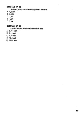 UFMG Provas Antigas 1990 fechada - Conteúdo vinculado ao blog      http://fisicanoenem.blogspot.com/   