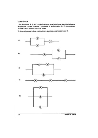 UFMG Provas Antigas 1994 fechada - Conteúdo vinculado ao blog http://fisicanoenem.blogspot.com/