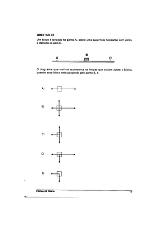 UFMG Provas Antigas 1994 fechada - Conteúdo vinculado ao blog http://fisicanoenem.blogspot.com/