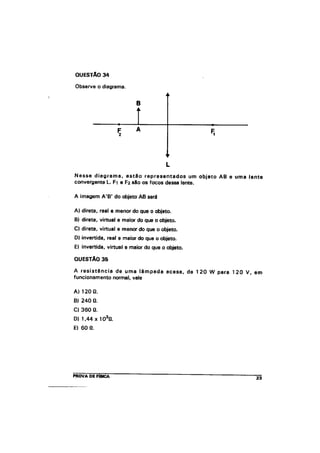 UFMG Provas Antigas 1994 fechada - Conteúdo vinculado ao blog http://fisicanoenem.blogspot.com/
