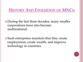 history of mnc