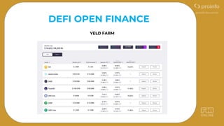 DEFI OPEN FINANCE
YELD FARM
 