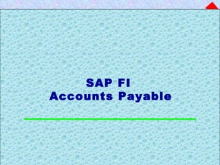 SAP FI  Accounts Payable 