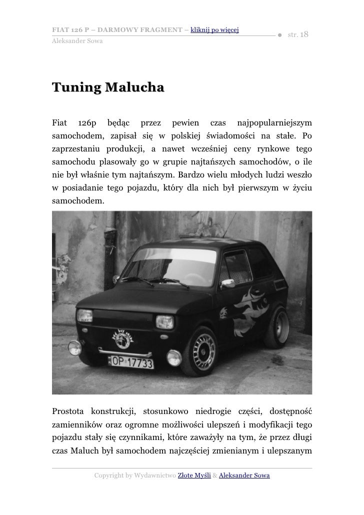 Fiat 126pmalywielkisamochod pdf darmowy ebook