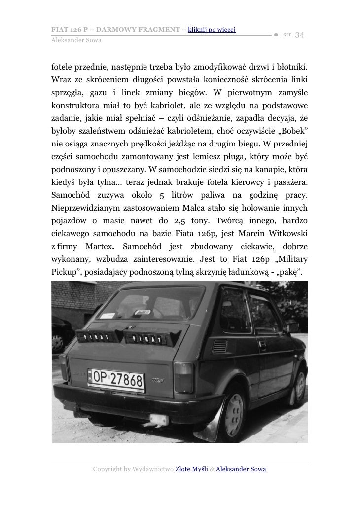 Fiat 126pmalywielkisamochod pdf darmowy ebook