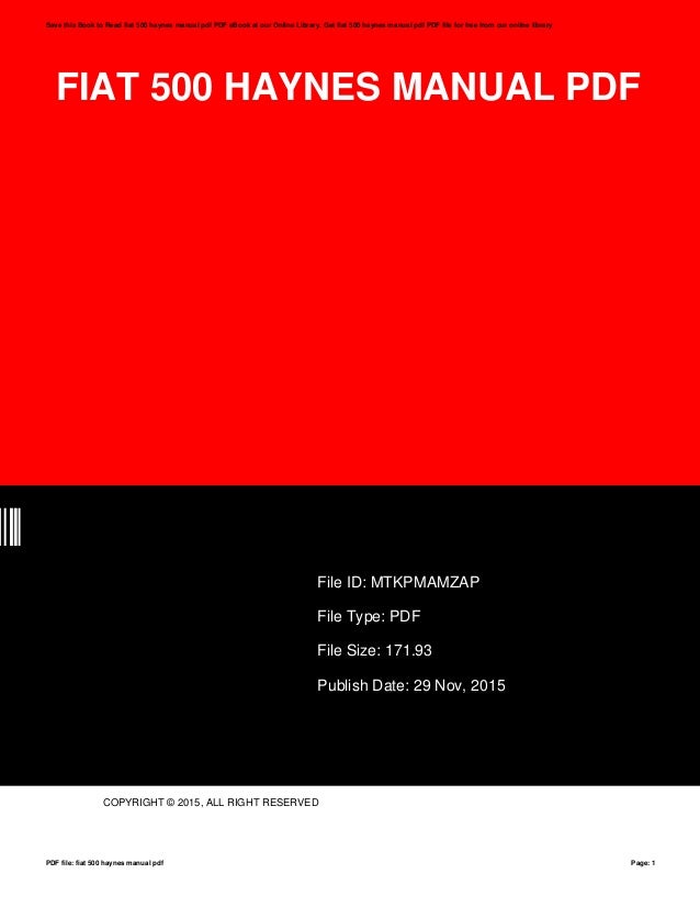 Fiat 500-haynes-manual-pdf