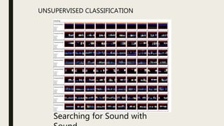 UNSUPERVISED CLASSIFICATION
Searching for Sound with
 