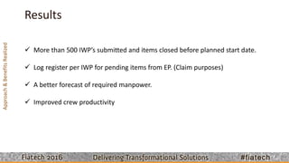 Fiatech 2016 - Advanced Work Packaging: from Theory to Practice | PPTX
