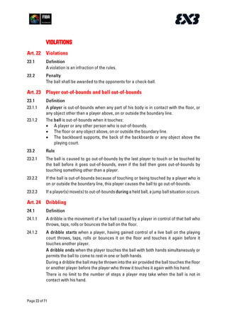 VIOLATIONS
•
•
•
 