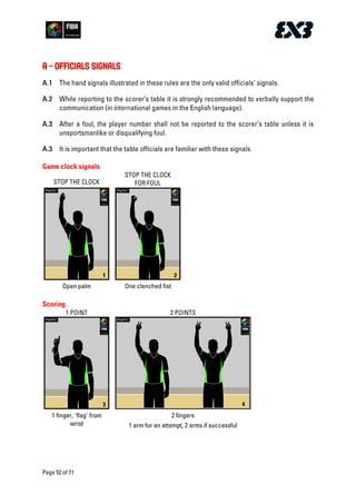 A – OFFICIALS SIGNALS
 