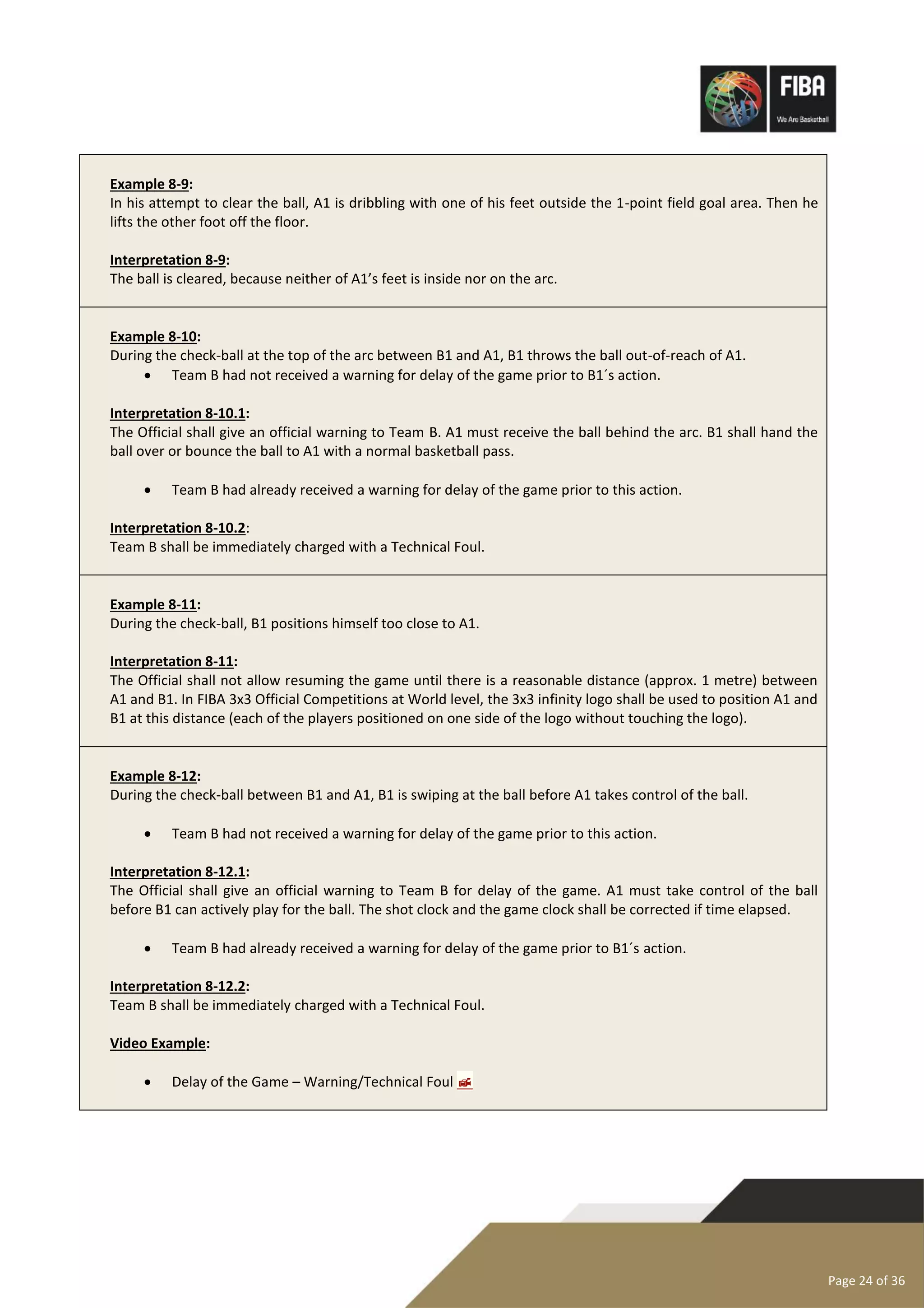 Fiba 3x3 Basketball Rules Interpretations (yellow-version) | PDF
