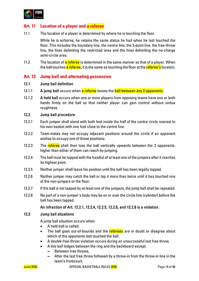 FIBA Official Basketball Rules 2020 (yellowtracking_v1.0) PDF