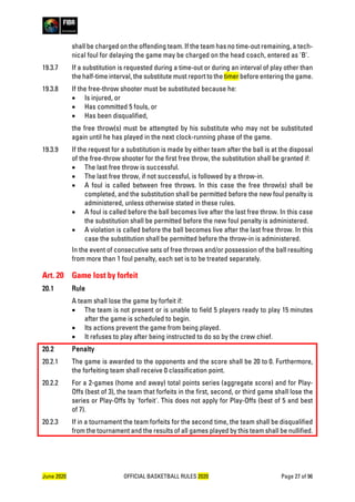 FIBA Official Basketball Rules 2020 (yellowtracking_v1.0) | PDF