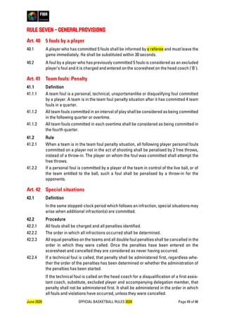 FIBA Official Basketball Rules 2020 (yellowtracking_v1.0) | PDF