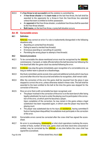 FIBA Official Basketball Rules 2020 (yellowtracking_v1.0) | PDF