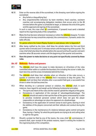 FIBA Official Basketball Rules 2020 (yellowtracking_v1.0) | PDF