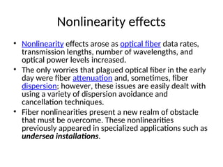 Comprehensive Overview of Fiber Nonlinearities in Optical ...