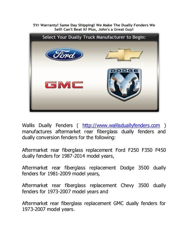 Fiberglass rear dually fenders for ford, dodge, chevy, gmc dually tru…