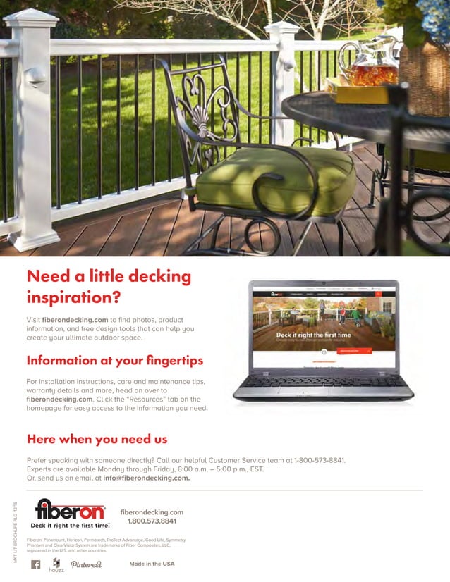 Fiberon Railing Collection Brochure PDF