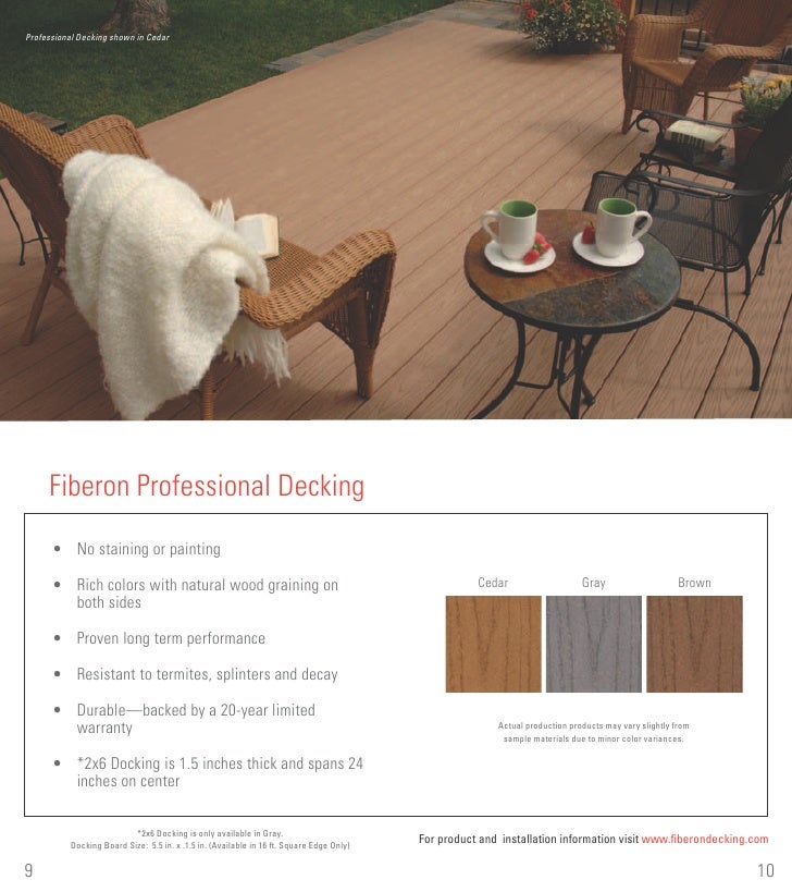 Fiberon decking 2010 all products brochure