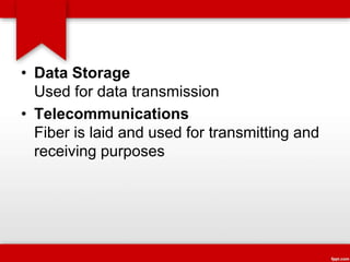Telcom Data Storage Fiber optic communication | PPT