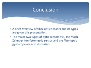 Fiber Optic Sensors | PDF