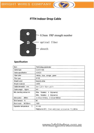 FTTH Indoor Drop Cable




Specification
 