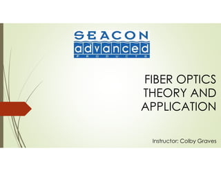 FIBER OPTICS
THEORY AND
APPLICATION
Instructor: Colby Graves
 