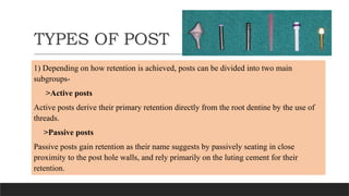 FIBER POST in conservative dentistry and endododntics | PPTX