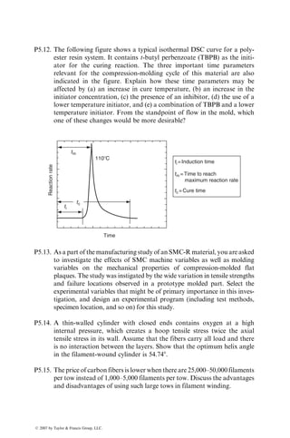 defect has a lower energy level than an uninterrupted wave, it is displayed as a
smaller peak. In contrast to the pulse-echo method, the through-transmission
method requires access to both surfaces of the part.
In general, part surfaces are scanned at regular intervals by piezoelectric
transducers and an ultrasonic map of the entire part is generated. The three
different procedures used for data presentation are A scan, B scan, and C scan.
In the A-scan procedure, output signal amplitudes are displayed against a time
scale (Figure 5.48) and the depths of various defect locations are judged from
the positions of the signal peaks on the time sweep. The B-scan procedure
profiles the top and bottom surfaces of a defect (Figure 5.49). The C-scan
procedure, on the other hand, displays the plan view of the defect boundaries
in the material (Figure 5.50).
Time
Amplitude
A
B
C
t1
t2
FIGURE 5.48 A-scan representation of internal defects: peak A for front surface reflec-
tion, peak B for reflection from a defect, and peak C for back surface reflection.
Front surface
Back surface
Defects
Part
thickness
FIGURE 5.49 B-scan representation of internal defects.
ß 2007 by Taylor  Francis Group, LLC.
 
