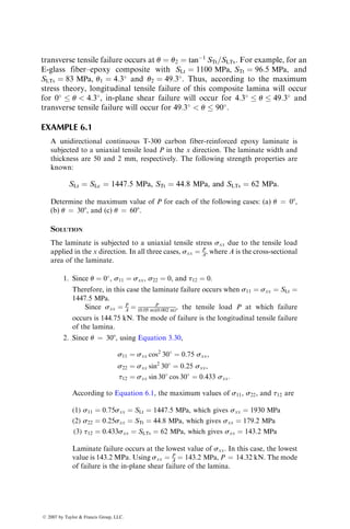 technique for many of these defects is the through-transmission ultrasonic
testing. Depending on the part complexity and the level as well as frequency
of inspection needed, the cost of quality inspection can be in the range of 25%–
100% of the fabrication cost [41].
REFERENCES
1. W.I. Lee, A.C. Loos, and G.S. Springer, Heat of reaction, degree of cure, and
viscosity of Hercules 3501-6 resin, J. Compos. Mater., 16:510 (1982).
2. K.W. Lem and C.D. Han, Thermokinetics of unsaturated polyester and vinyl ester
resins, Polym. Eng. Sci., 24:175 (1984).
3. D.S. Lee and C.D. Han, Chemorheology and curing behavior of low-profile poly-
ester resin, Proceedings 40th Annual Technical Conference, Society of the Plastics
Industry, January (1985).
4. M.R. Kamal and S. Sourour, Kinetics and thermal characterization of thermoset
cure, Polym. Eng, Sci., 13:59 (1973).
5. M.R. Kamal, Thermoset characterization for moldability analysis, Polym. Eng. Sci.,
14:231 (1974).
6. B.R. Gebart, Permeability of unidirectional reinforcements in RTM, J. Compos.
Mater., 26:1100 (1992).
7. P. Hubert and A. Poursartip, A review of flow and compaction modelling relevant
to thermoset matrix laminate processing, J. Reinf. Plast. Compos., 17:286 (1998).
8. T.G. Gutowski, T. Morgaki, and Z. Cai, The consolidation of laminate composites,
J. Compos. Mater., 21:172 (1987).
9. A.C. Loos and G.S. Springer, Curing of epoxy matrix composites, J. Compos.
Mater., 17:135 (1983).
10. Structural Composites Fabrication Guide, Vol. 1, Manufacturing Technology Divi-
sion, U.S. Air Force Materials Laboratory (1982).
11. P.K. Mallick, Compression molding, Composite Materials Technology (P.K.
Mallick and S. Newman, eds.), Hanser Publishers, New York (1990).
12. L.F. Marker and B. Ford, Flow and curing behavior of SMC during molding, Mod.
Plast., 54:64 (1977).
13. P.J. Costigan, B.C. Fisher, and M. Kanagendra, The rheology of SMC during
compression molding and resultant material properties, Proceedings 40th Annual
Conference, Society of the Plastics Industry, January (1985).
14. M.R. Barone and D.A. Caulk, Kinematics of flow in sheet molding compounds,
Polym. Compos., 6:105 (1985).
15. R.M. Griffith and H. Shanoski, Reducing blistering in SMC molding, Plast. Des.
Process., 17:10 (1977).
16. P.K. Mallick, Effect of fiber misorientation on the tensile strength of compression
molded continuous fiber composites, Polym. Compos., 7:14 (1986).
17. R.B. Jutte, SMC-sink mechanisms and techniques of minimizing sing, International
Automotive Engineering Congress, Detroit, Paper No. 730171, Society of Automo-
tive Engineers (1973).
18. K.L. Smith and N.P. Suh, An approach towards the reduction of sink marks in
sheet molding compound, Polym. Eng. Sci., 19:829 (1979).
ß 2007 by Taylor  Francis Group, LLC.
 