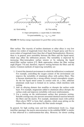 outside layers. Assuming that the plate is pinned along its width,
determine the minimum number of 08 and 908 plies required to avoid
failure due to buckling. Each cured layer in the laminate is 0.125 mm
thick. Basic elastic properties of the material are given in Appendix A.5.
P6.17. A 20 in. long E-glass–polyester pultruded rod (vf ¼ 50%) with a solid
round cross section is designed to carry a static tensile load of 1000 lb.
The longitudinal extension of the rod may not exceed 0.05 in. Deter-
mine the minimum diameter of the rod. Laboratory tests have shown
that the tensile strength and tensile modulus for the material is 100,000
psi and 5.5 3 106
psi, respectively. Assume a factor of safety of 2.0.
P6.18. A 1 m tension bar of solid round cross section is to be designed using
unidirectional GY-70 carbon fiber-reinforced epoxy with 60% fiber
volume fraction. The maximum load on the rod is expected to be 445
kN. The rod may be subjected to tension–tension fatigue cycling at an
average cycling rate of 10 cycles=s for a total time period of 10 years in
an environment where the temperature may fluctuate between 208C
and 1008C. The elongation of the rod should not exceed 0.2 mm.
1. Determine the diameter of the rod using a factor of safety of 3.
2. Assume the rod will be pin-connected at each end to another struc-
ture, propose two conceptual designs for the end fittings for the rod
and discuss their applicability.
P6.19. A [0=±45=90]4S T-300 carbon fiber–epoxy laminate is used in a beam
application. Each layer in the cured laminate is 0.005 in. thick. The
beam is 0.5 in. wide. Using the basic elastic properties in Problem P6.10,
calculate the effective bending stiffness of the laminated beam.
P6.20. Determine the effective bending stiffness and the failure load of a
[(0=90)8=0]S E-glass–epoxy beam having a rectangular cross section,
12.7 mm wide 3 4.83 mm thick. Assume that each layer in the beam
has the same cured thickness. Use Appendix A.5 for the basic material
properties.
P6.21. A cantilever beam, 0.1 m long 3 50 mm wide 3 10 mm thick, has a
sandwich construction with [0=±45=90]S carbon fiber–epoxy facings
and an aluminum honeycomb core. Each layer in the cured laminate
is 0.125 mm thick. Assuming that the core has a negligible bending
stiffness, determine the end deflection of the beam if it is subjected to a
2000 N load at its free end. Basic ply-level elastic properties of the
material are the same as in Example 3.6.
ß 2007 by Taylor  Francis Group, LLC.
 