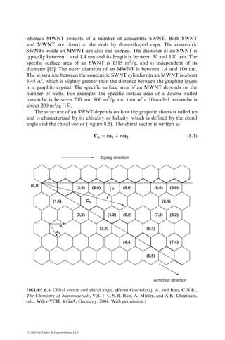 composite, fibers fail immediately after the matrix fails and the composite fails
in a brittle manner with low strength. On the other hand, if the fiber–matrix
bond is not very strong, matrix cracking at low strain will not produce imme-
diate fiber failure; instead, there will be energy absorption due to debonding,
fiber bridging, fiber fracture, and fiber pull-out, and such a composite can
possess high fracture toughness. Indeed, the work of fracture test of fully
densified unidirectional C–C composites shows fracture energy value of about
2 3 104
J=m2
[35]. In comparison, the fracture energy of engineering ceramics
and premium-grade graphite is 102
J=m2
.
Two basic fabrication methods are used for making C–C composites [36]:
(1) liquid infiltration and (2) chemical vapor deposition (CVD). The starting
material in either of these methods is a carbon fiber preform, which may
contain unidirectional fibers, bi- or multidirectional fabrics, or a three-
dimensional structure of carbon fibers. In the liquid infiltration process, the
preform is infiltrated with a liquid, which on heating, carbonizes to yield at
least 50 wt% carbon. In the CVD process, a hydrocarbon gas is infiltrated into
the preform at high temperature and pressure. The chemical breakdown of the
hydrocarbon gas produces the carbon matrix. In general, CVD is used with thin
sections and liquid infiltration is used with thick sections.
Two types of liquids are used in the liquid infiltration method: (1) pitch,
which is made from coal tar or petroleum and (2) a thermoset resin, such as a
phenolic or an epoxy. In the pitch infiltration method, either an isotropic pitch
or a mesophase pitch is infiltrated into the dry carbon fiber preform at 10008C
or higher and at pressure ranging from atmospheric to 207 MPa (30,000 psi).
At this temperature, carbonization occurs simultaneously with infiltration. If
the carbonization is performed at the atmospheric pressure, the carbon yield is
50–60 wt% with isotropic pitch and 80 wt% with mesophase pitch. The
carbon yield is higher if the pressure is increased.
In the thermoset resin infiltration method, the starting material is a prepreg
containing carbon fibers in a partially cured thermoset resin. A laminate is first
constructed using the prepreg layers and the vacuum bag molding process
described in Chapter 5. The resin in the laminate is then carbonized at
8008C–10008C in an inert atmosphere. The volatiles emitted during the carbon-
ization reaction cause shrinkage and a reduction in density. The carbonization
process is performed slowly to prevent rapid evolution of volatiles, which may
cause high porosity and delamination between the layers. The infiltration=
carbonization process is repeated several times to reduce the porosity and
increase the density of the composite. The carbon yield in this process is
between 50% and 70% depending on the resin and processing conditions used.
The CVD process starts with the fabrication of a dry fiber preform in the
shape of the desired part. The preform is heated in a furnace under pressure
(typically around 1 psi or 7 kPa) and in the presence of a hydrocarbon gas,
such as methane, propane, or benzene. As the gas is thermally decomposed, a
layer of pyrolitic carbon is slowly formed and deposited on the hot preform
ß 2007 by Taylor  Francis Group, LLC.
 