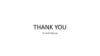 THANK YOU
Dr. Srishti Maurya
 