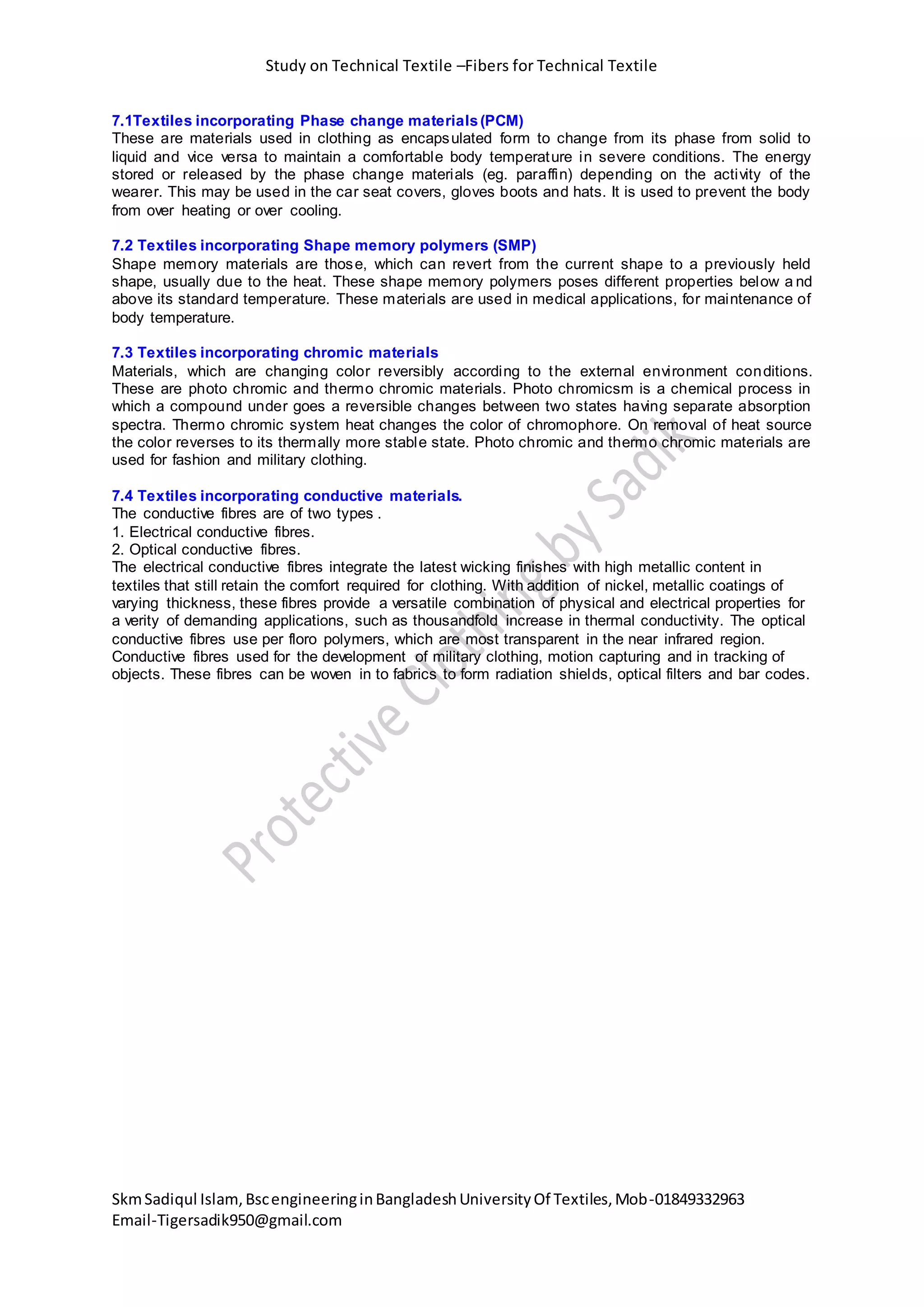 Fibers Used In Technical Textile Docx Fibers Used In Technical Textile Docx