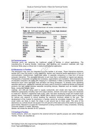 Fibers Used In Technical Textile Pdf Fibers Used In Technical Textile Pdf