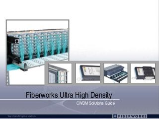 Fiberworks Ultra High Density
CWDM Solutions Guide
 