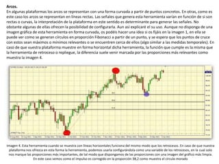 Arcos.
En algunas plataformas los arcos se representan con una forma curvada a partir de puntos concretos. En otras, como ...
