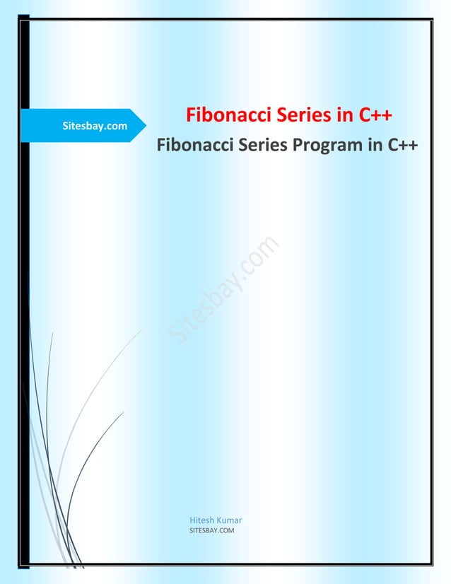 Fibonacci Series Program in C++ | PDF | Computing | Technology & Computing