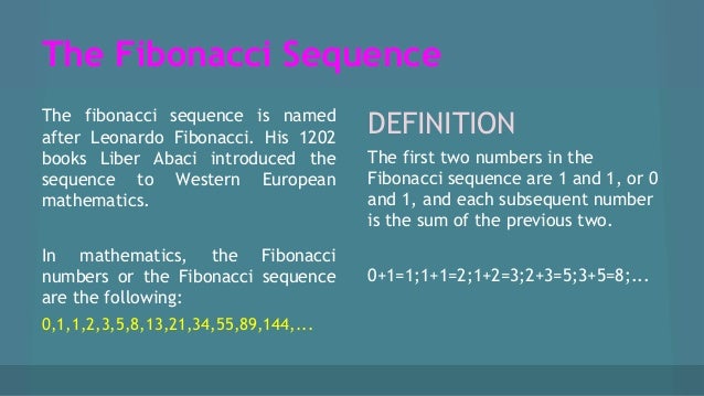 fibonacci sequence definition fibonacci sequence definition
